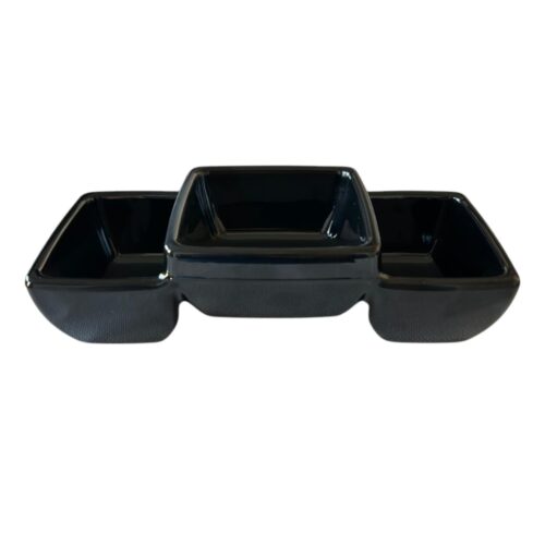 Tapas schaaltje 3 vaks zwart