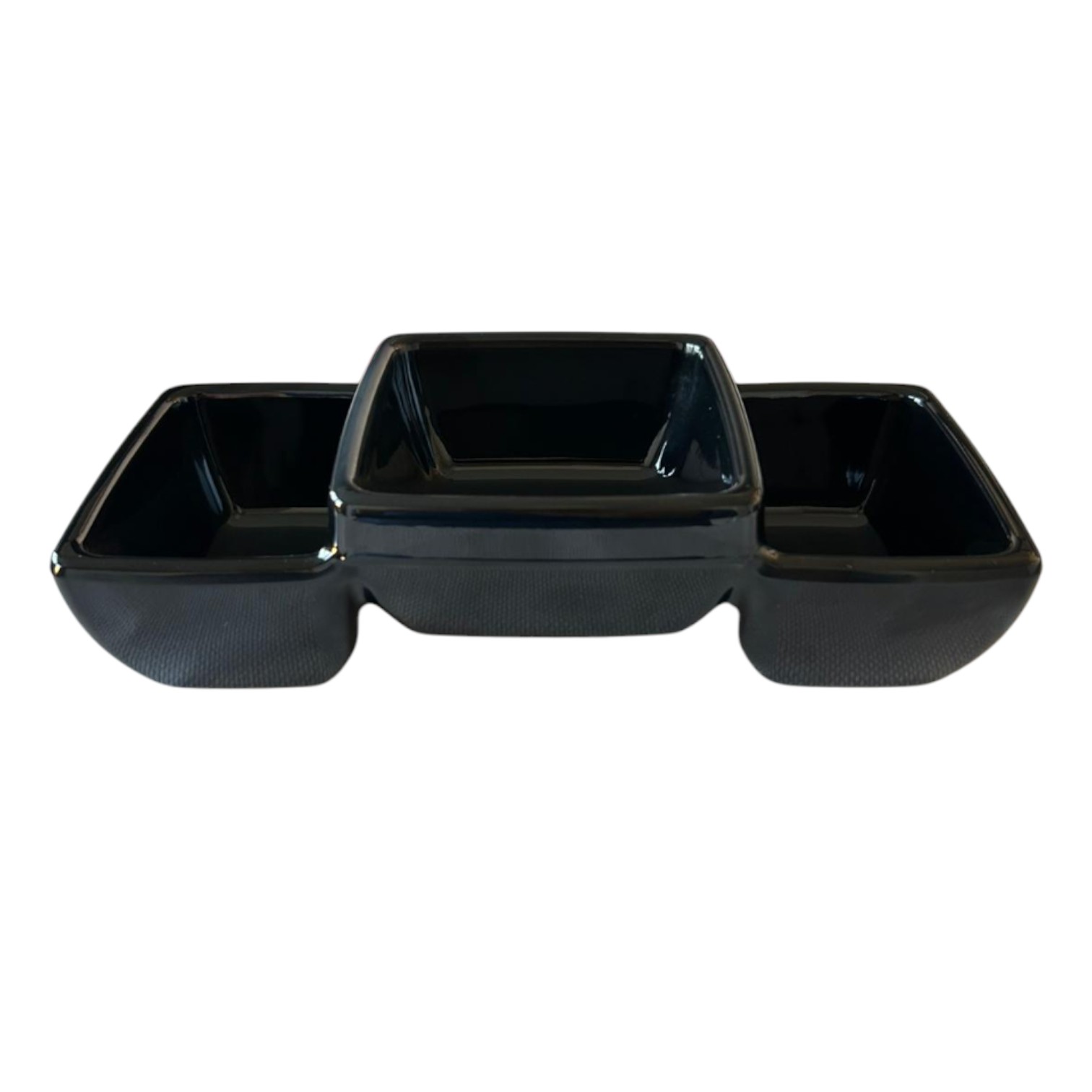 Tapas schaaltje 3 vaks zwart